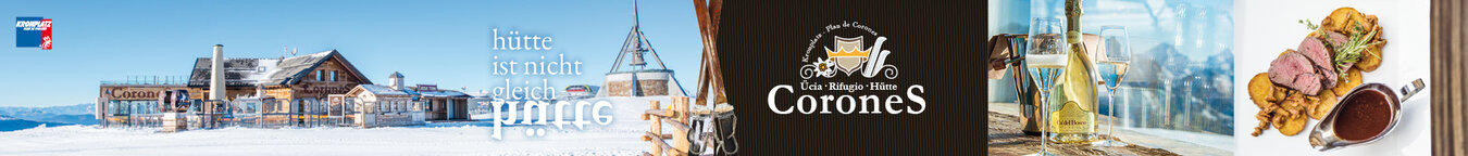 Banner Corones Hütte. | © Corones Hütte
